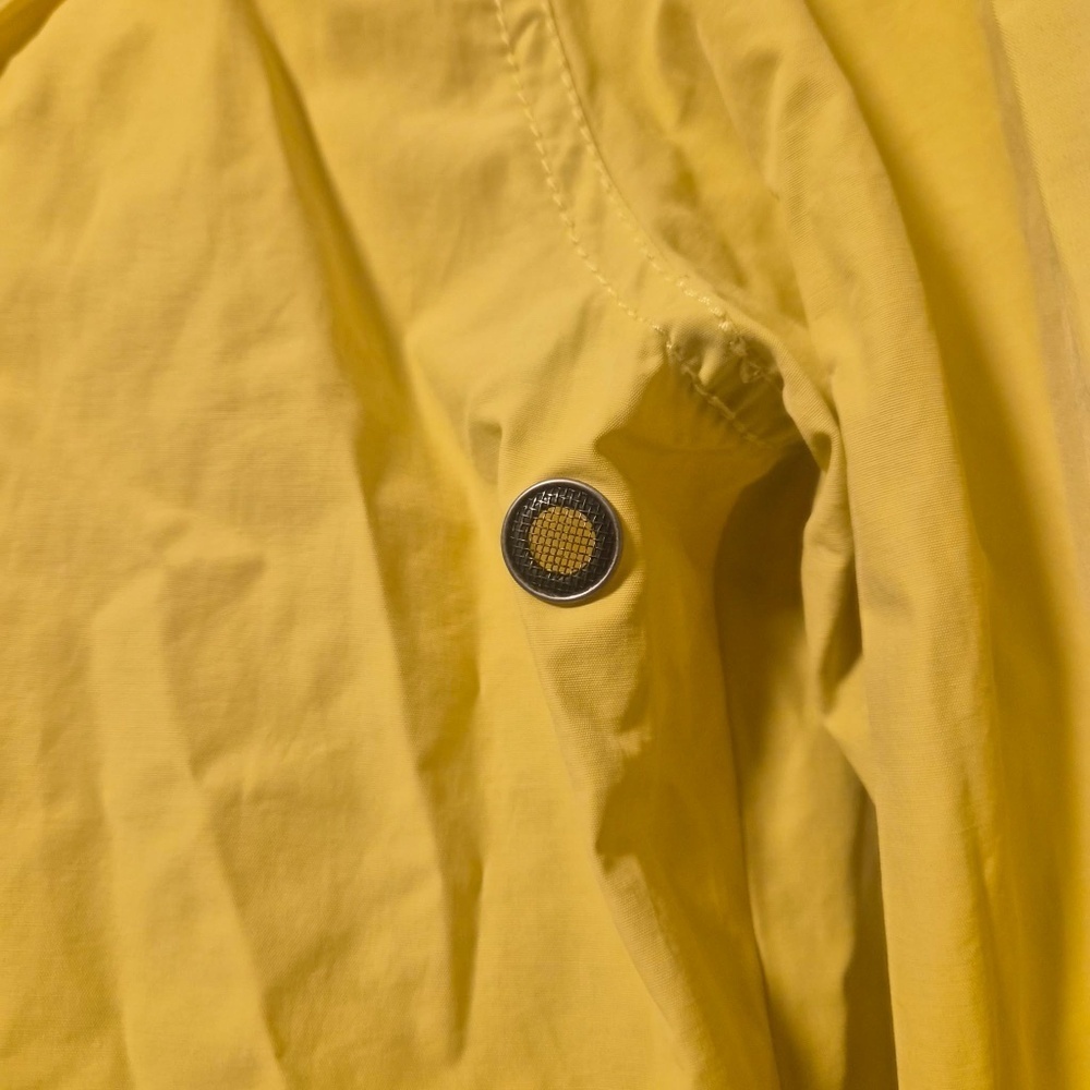 Eileen Fisher Weather Resistant Cotton Nylon Campcore Granola Yellow Rain Coat S - Picture 12 of 16